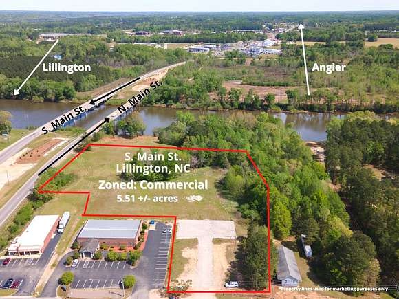 5.51 Acres of Commercial Land for Sale in Lillington, North Carolina