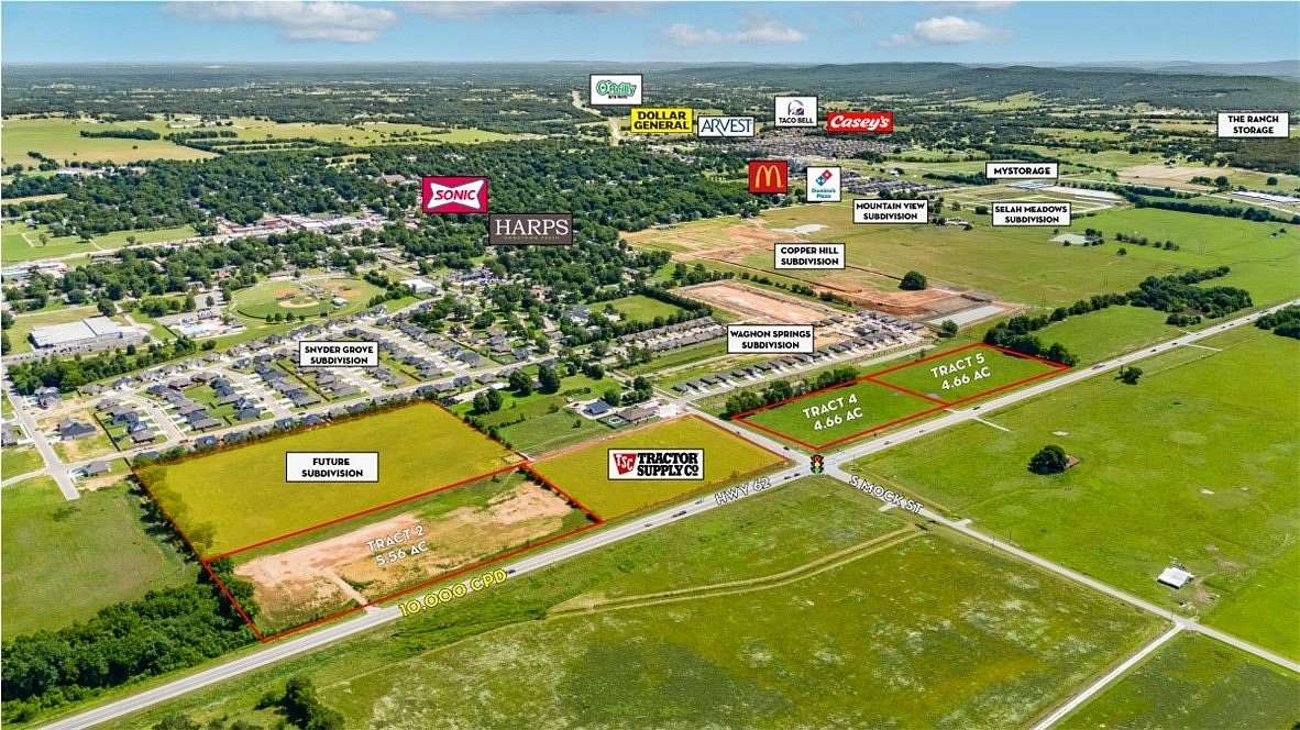 4.66 Acres of Mixed-Use Land for Sale in Prairie Grove, Arkansas