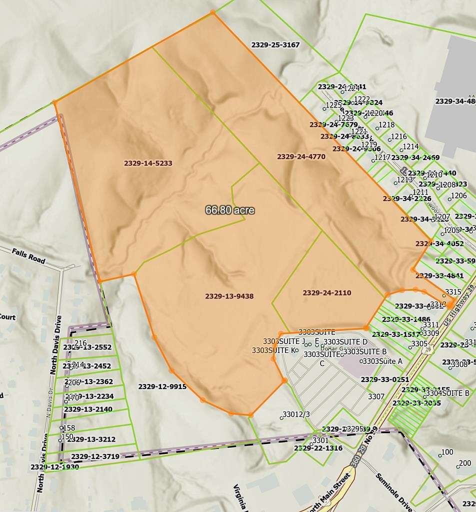 66.8 Acres of Recreational Land for Sale in Danville, Virginia