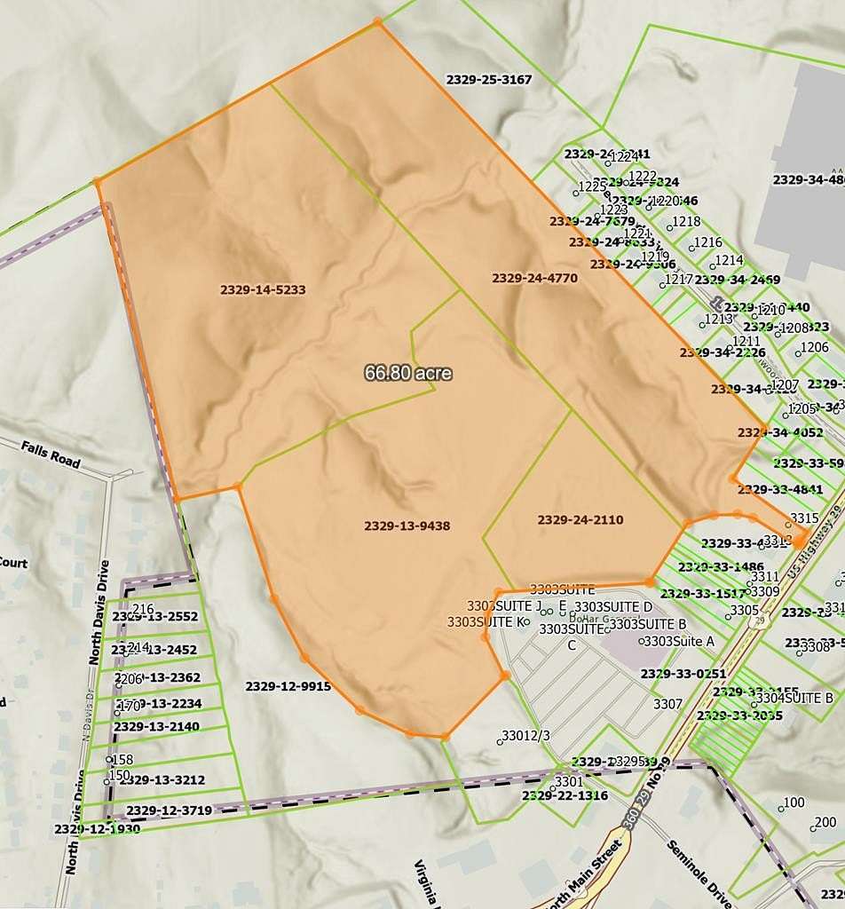 66.8 Acres of Recreational & Residential Land for Sale in Danville, Virginia