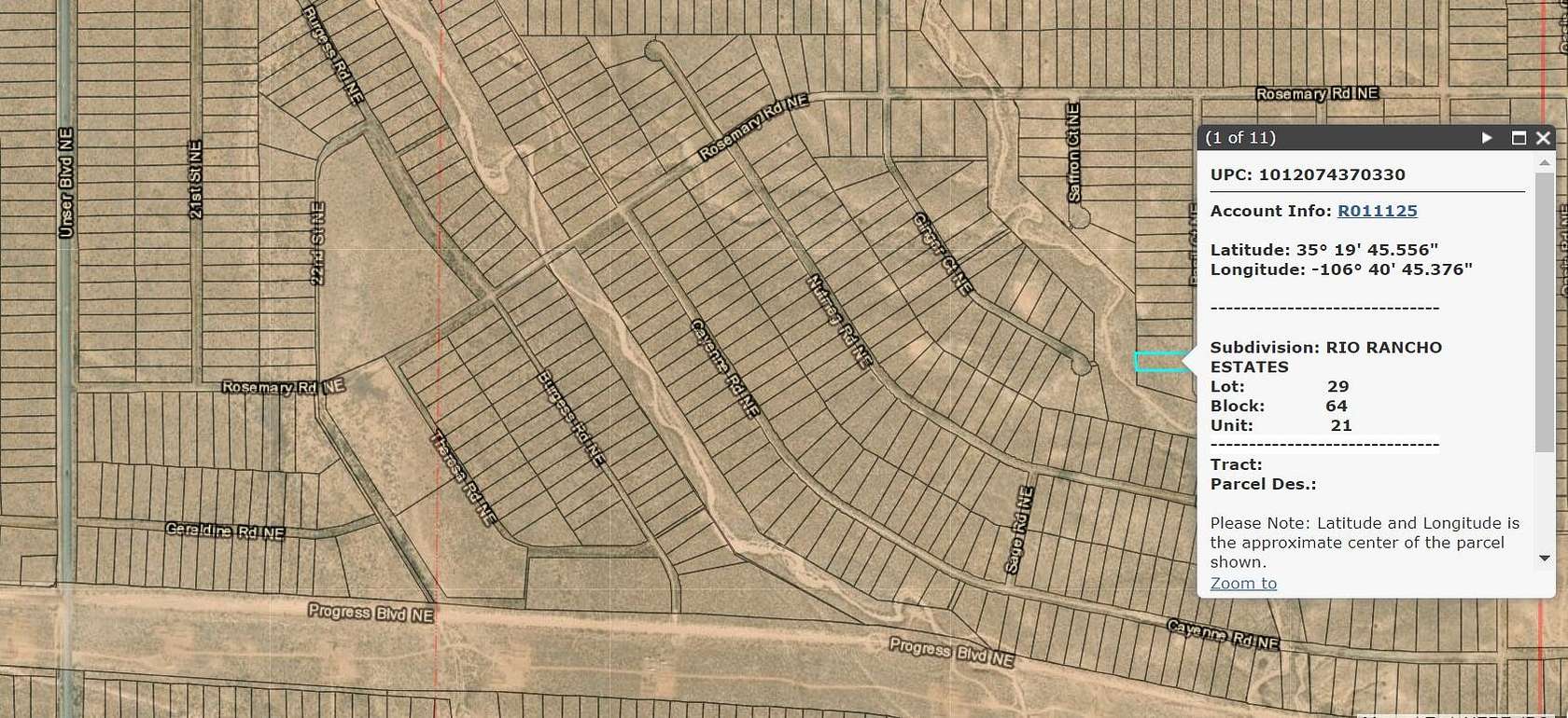 0.5 Acres of Land for Sale in Rio Rancho, New Mexico