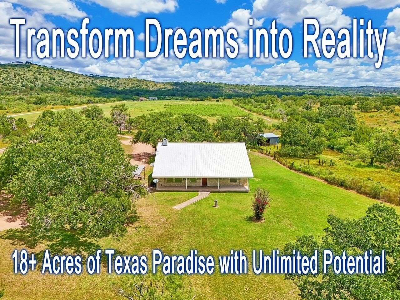 18.3 Acres of Land with Home for Sale in Marble Falls, Texas