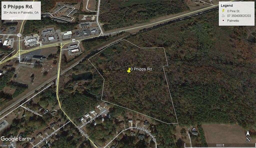 34.3 Acres of Land for Sale in Palmetto, Georgia