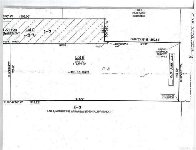 2.69 Acres of Commercial Land for Sale in Jonesboro, Arkansas