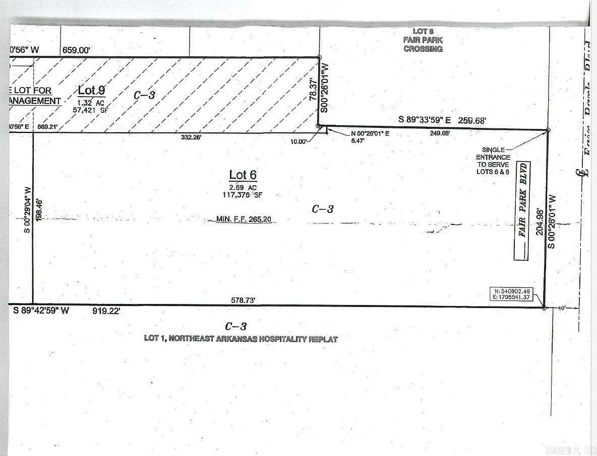 2.69 Acres of Commercial Land for Sale in Jonesboro, Arkansas