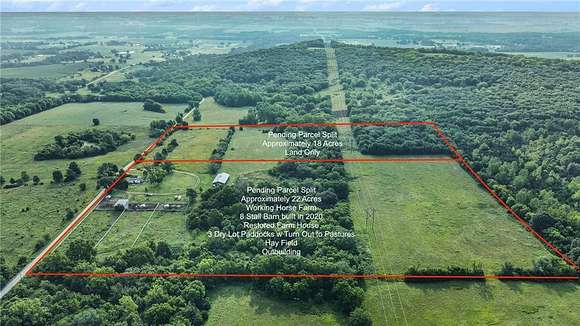 22 Acres of Agricultural Land with Home for Sale in Leavenworth, Kansas