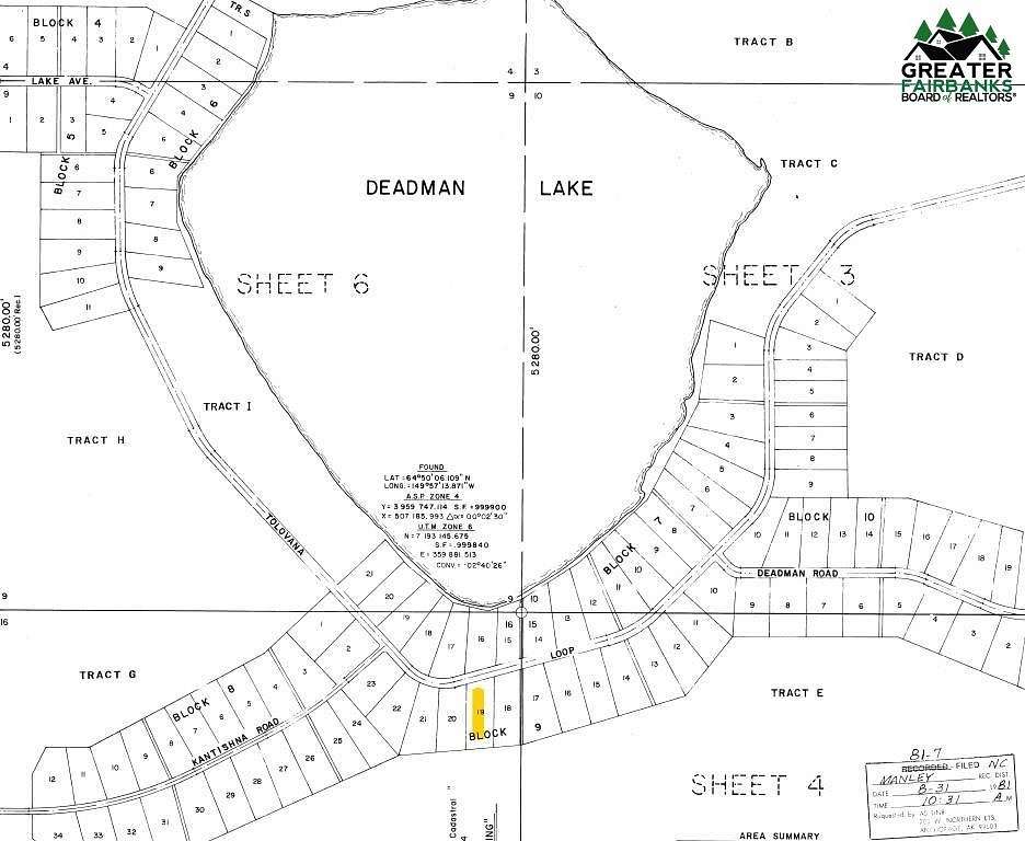 4.35 Acres of Residential Land for Sale in Manley Hot Springs, Alaska