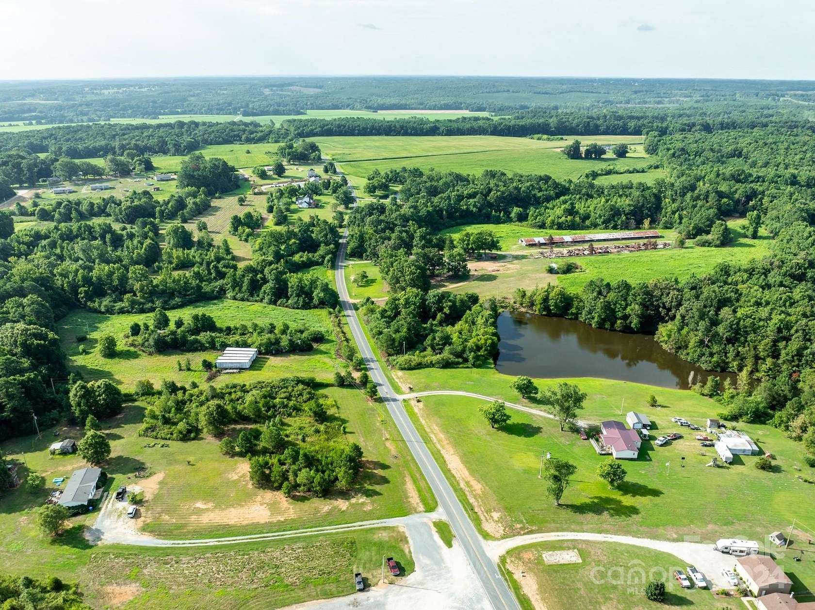 32 Acres of Recreational Land with Home for Sale in Marshville, North Carolina