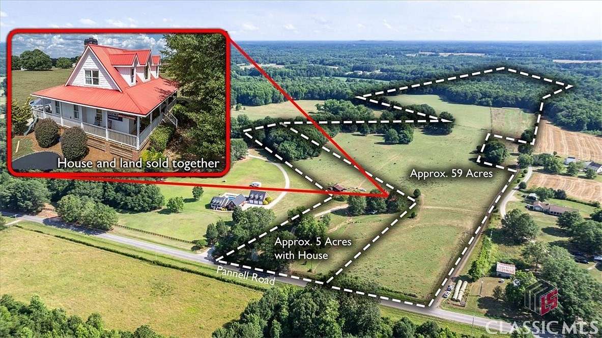 5 Acres of Residential Land with Home for Sale in Social Circle, Georgia