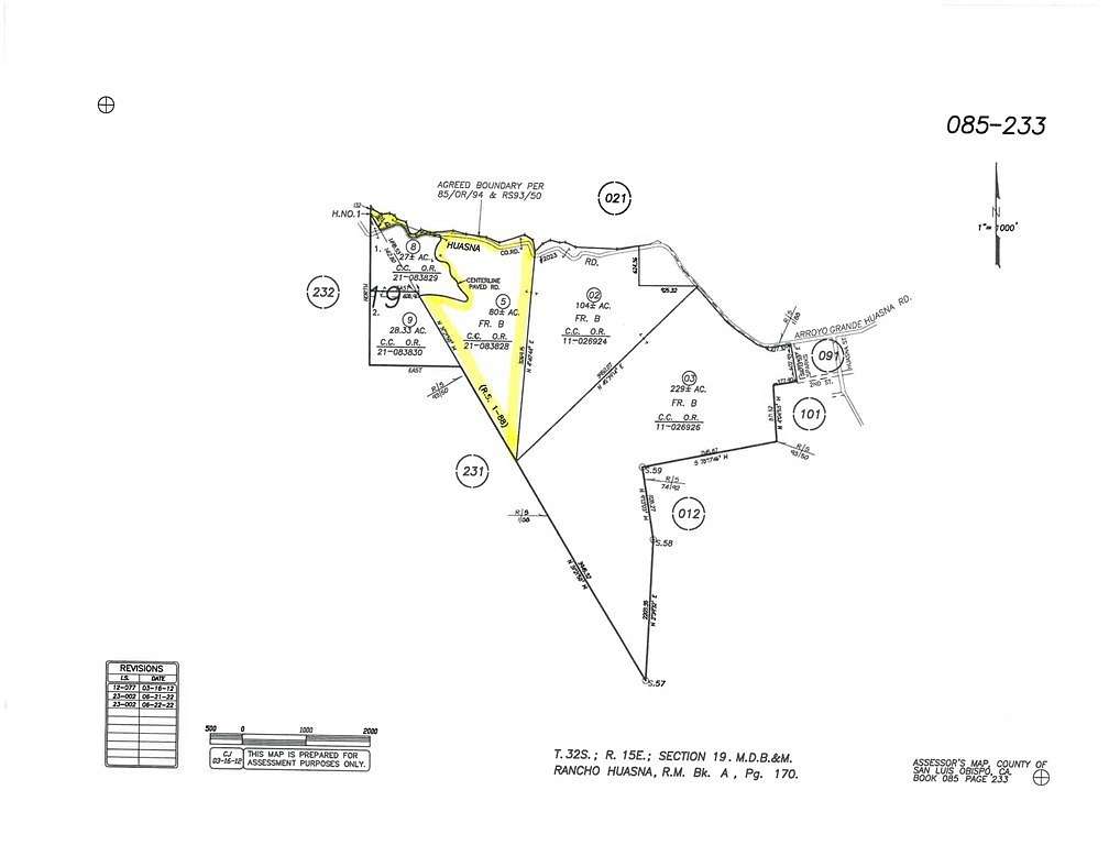 80 Acres of Agricultural Land for Sale in Arroyo Grande, California