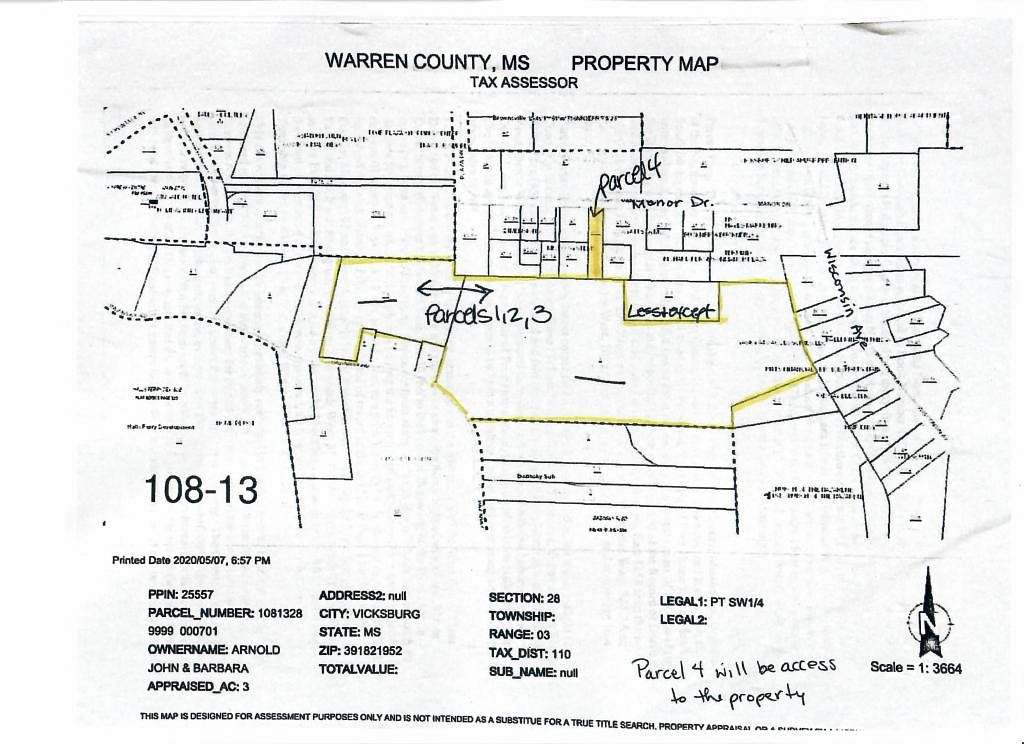 17 Acres of Commercial Land for Sale in Vicksburg, Mississippi