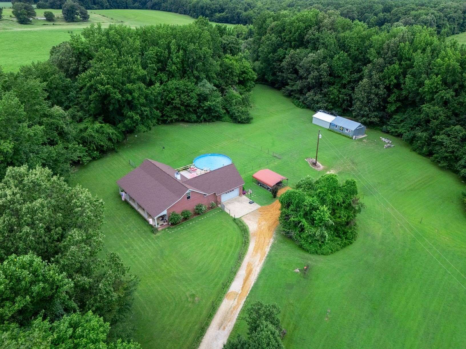 17 Acres of Land with Home for Sale in Brighton, Tennessee