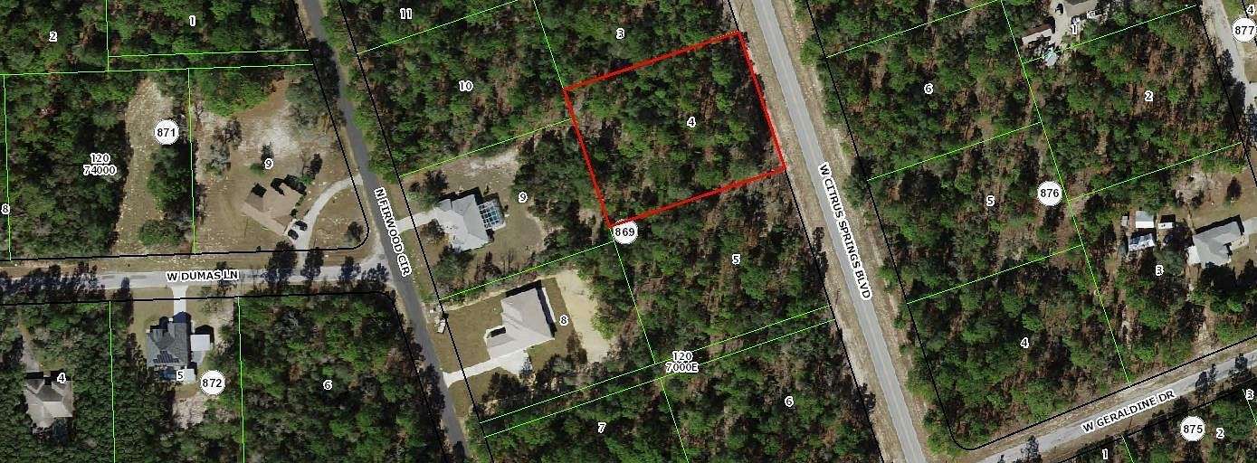 1.12 Acres of Residential Land for Sale in Citrus Springs, Florida