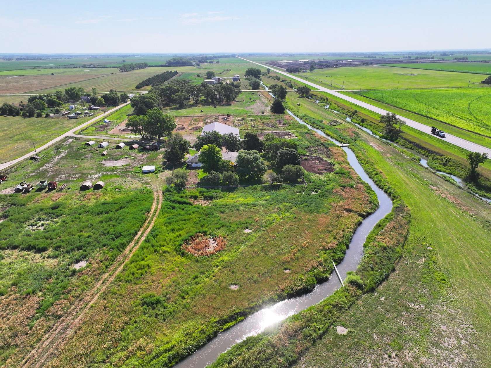 24.17 Acres of Land with Home for Sale in North Platte, Nebraska