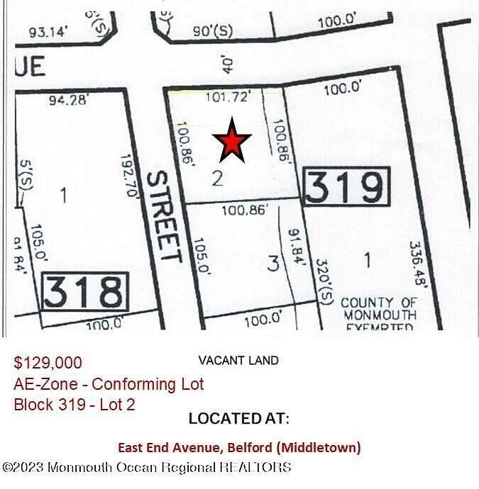 0.23 Acres of Residential Land for Sale in Belford, New Jersey