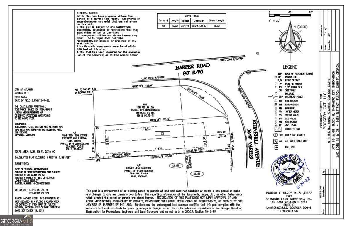 0.22 Acres of Residential Land for Sale in Atlanta, Georgia