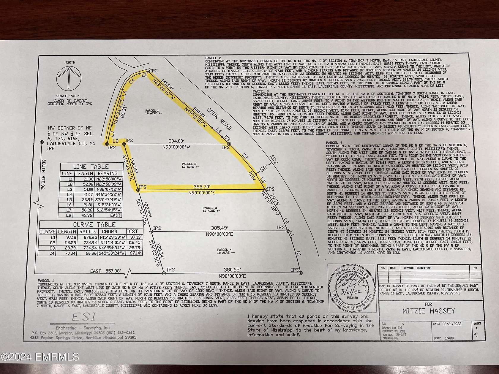 Land for Sale in Bailey, Mississippi