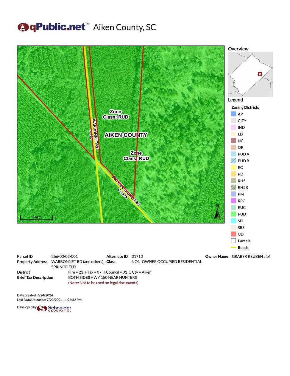 5 Acres of Agricultural Land for Sale in Springfield, South Carolina