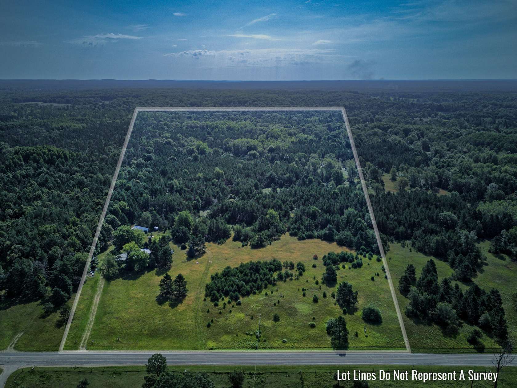 39.44 Acres of Recreational Land with Home for Sale in White Cloud, Michigan