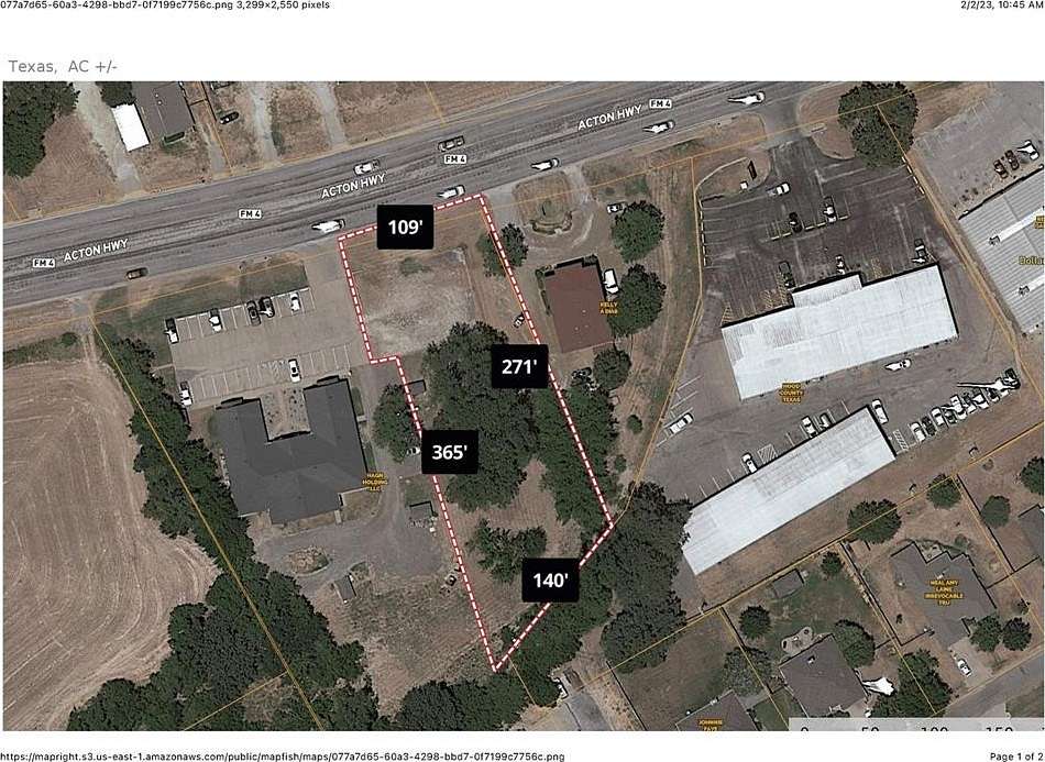 1.04 Acres of Commercial Land for Sale in Granbury, Texas