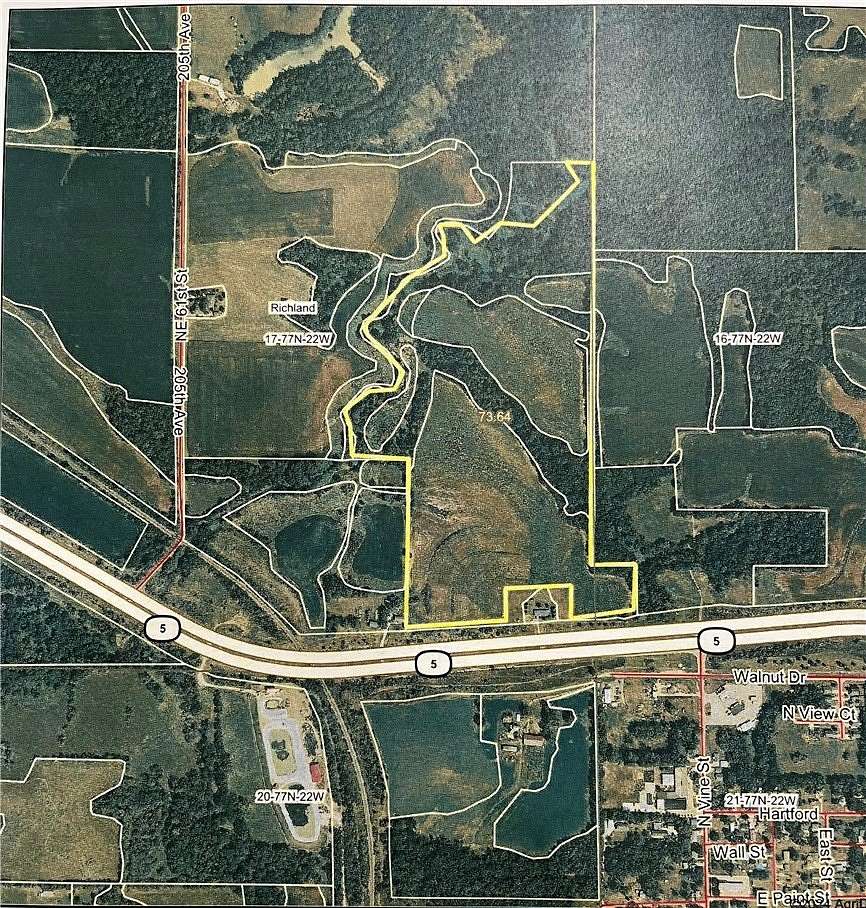 73.64 Acres of Recreational Land & Farm for Sale in Carlisle, Iowa