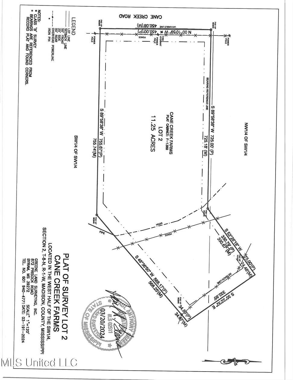 11.25 Acres of Land for Sale in Flora, Mississippi