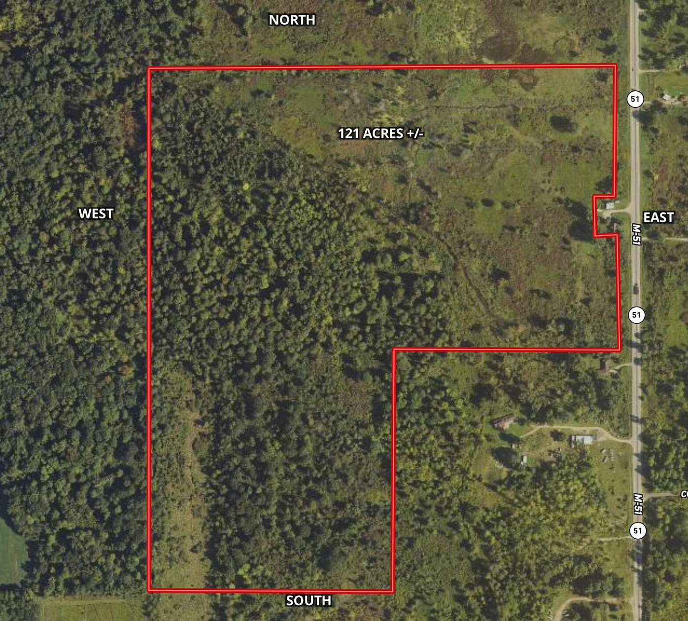 121 Acres of Recreational Land for Sale in Dowagiac, Michigan