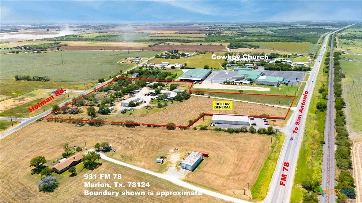 12.91 Acres of Improved Commercial Land for Sale in Marion, Texas