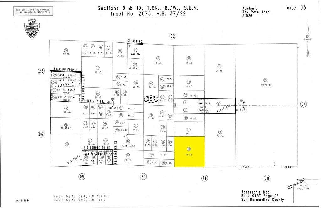 40 Acres of Recreational Land for Sale in El Mirage, California