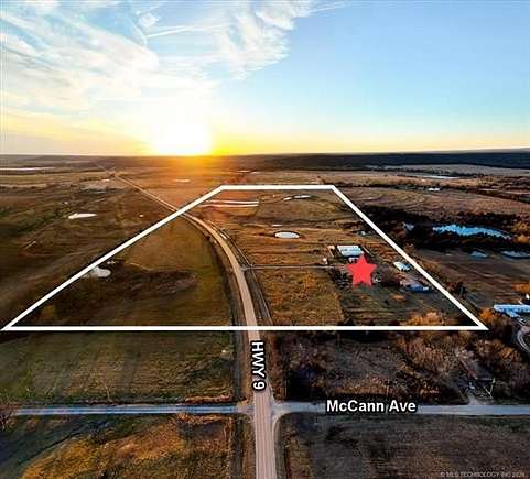 80 Acres of Land with Home for Sale in Dustin, Oklahoma