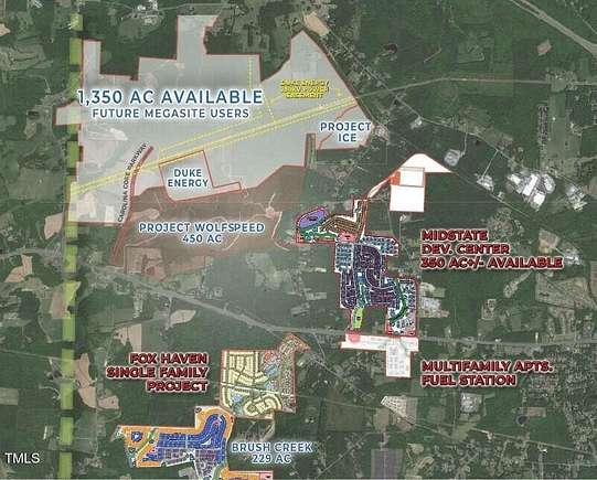 293.1 Acres of Land for Sale in Siler City, North Carolina