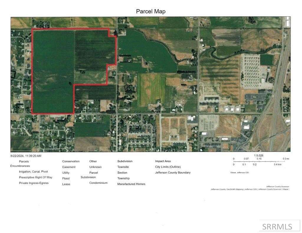 125 Acres of Agricultural Land for Sale in Rigby, Idaho