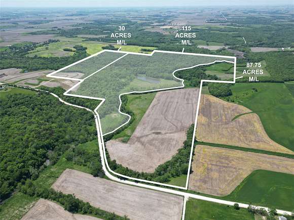 87.75 Acres of Land for Sale in Earlham, Iowa