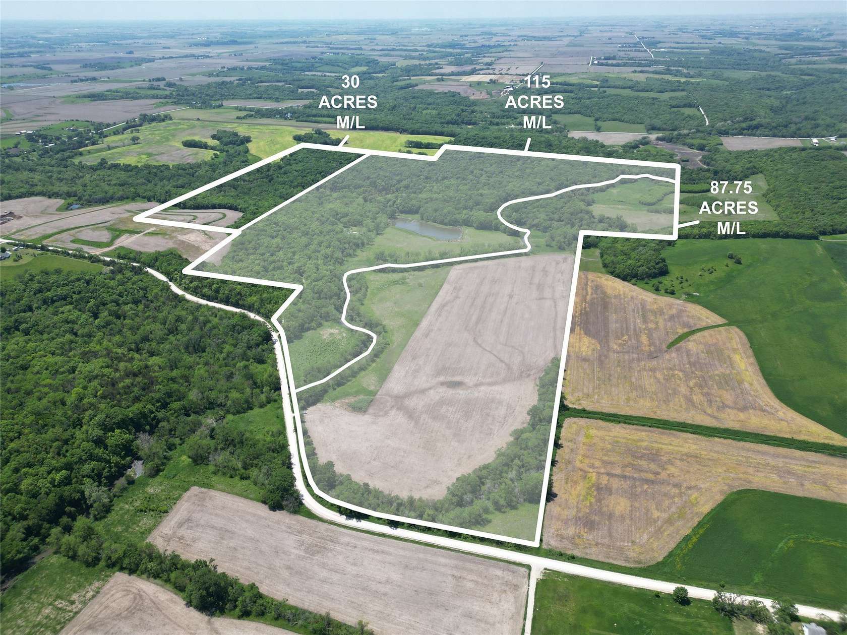 30 Acres of Recreational Land for Sale in Earlham, Iowa