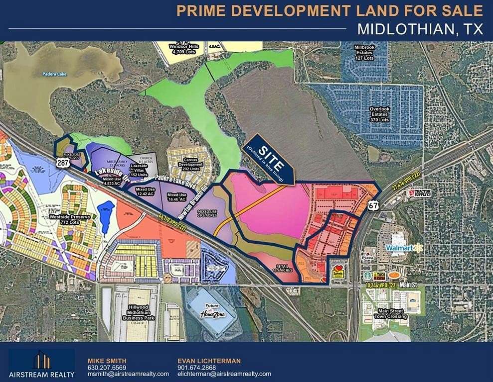 295.039 Acres of Land for Sale in Midlothian, Texas