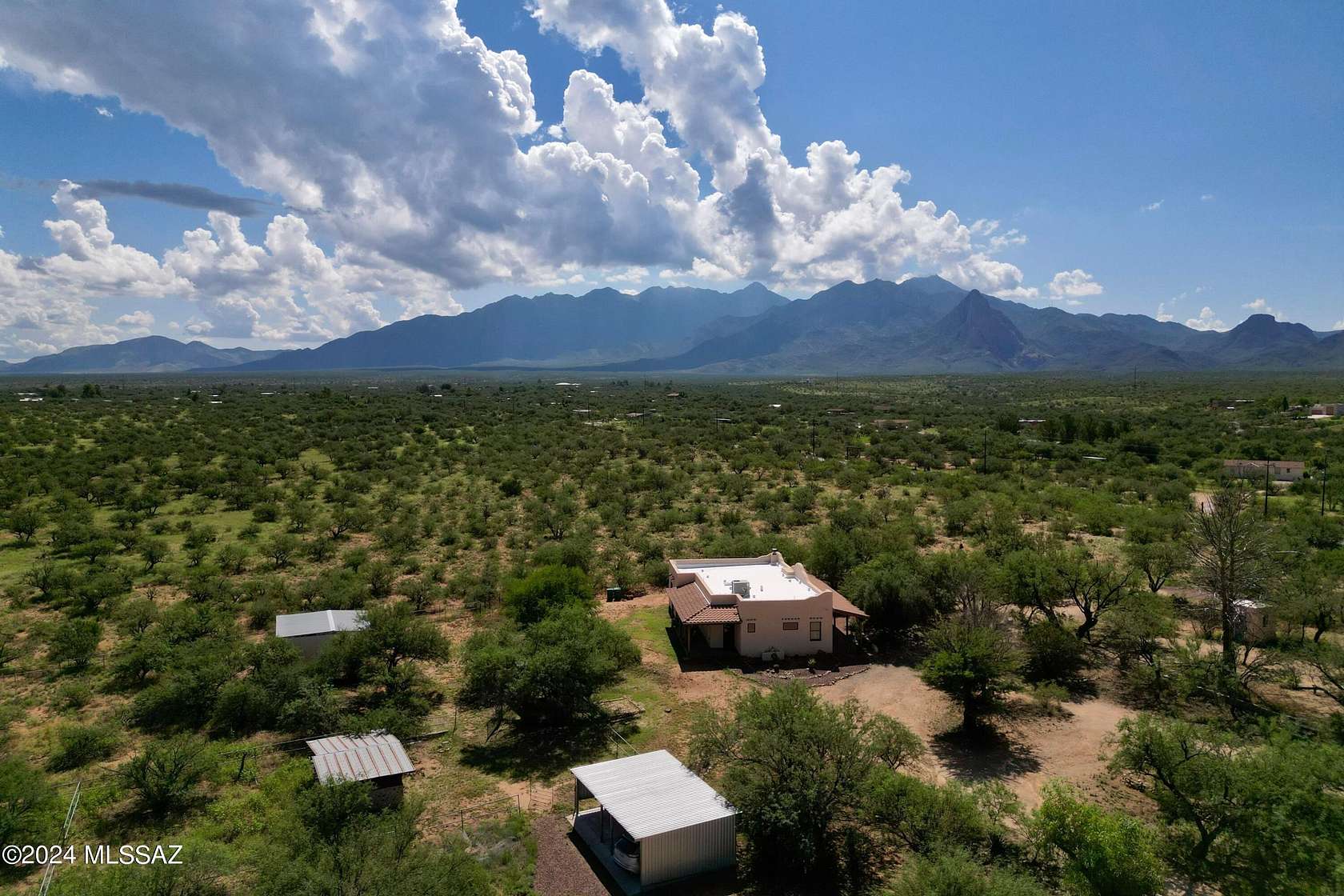 9.55 Acres of Land with Home for Sale in Amado, Arizona