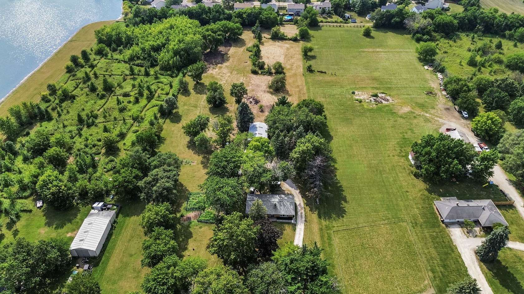 5 Acres of Land with Home for Sale in Plainfield, Illinois