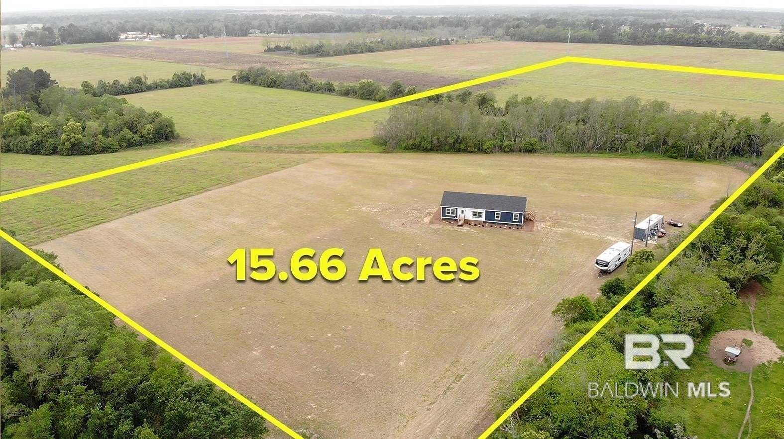 15.66 Acres of Land with Home for Sale in Summerdale, Alabama