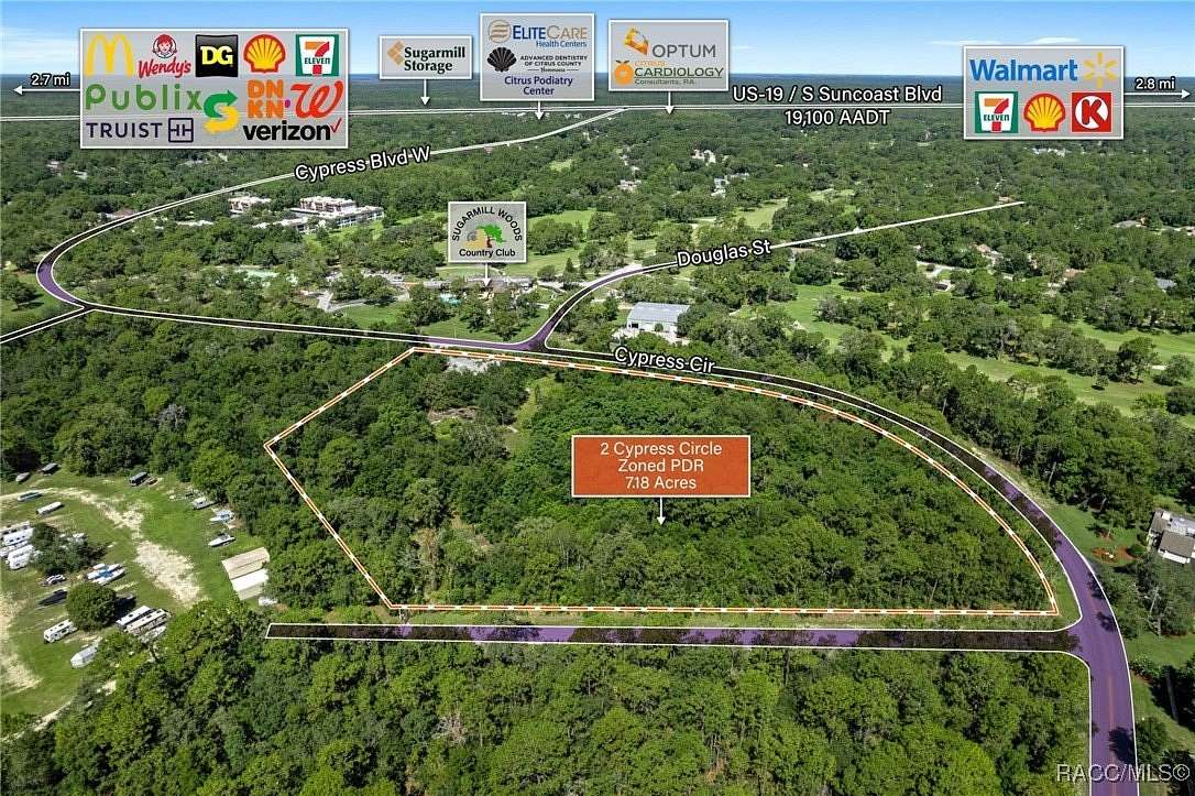 7.18 Acres of Mixed-Use Land for Sale in Homosassa, Florida