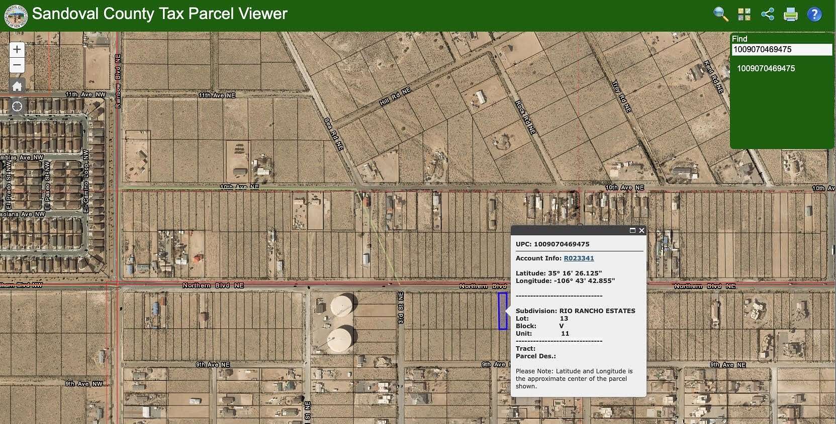 0.26 Acres of Residential Land for Sale in Rio Rancho, New Mexico