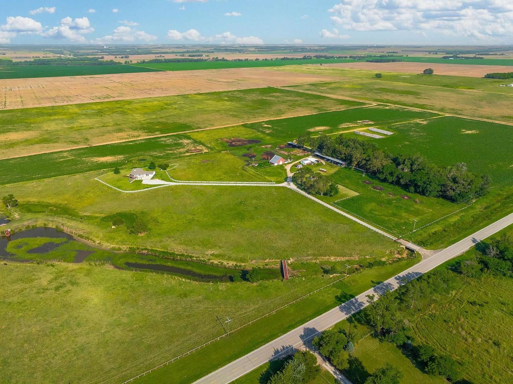 72 Acres of Land with Home for Auction in Murdock, Kansas