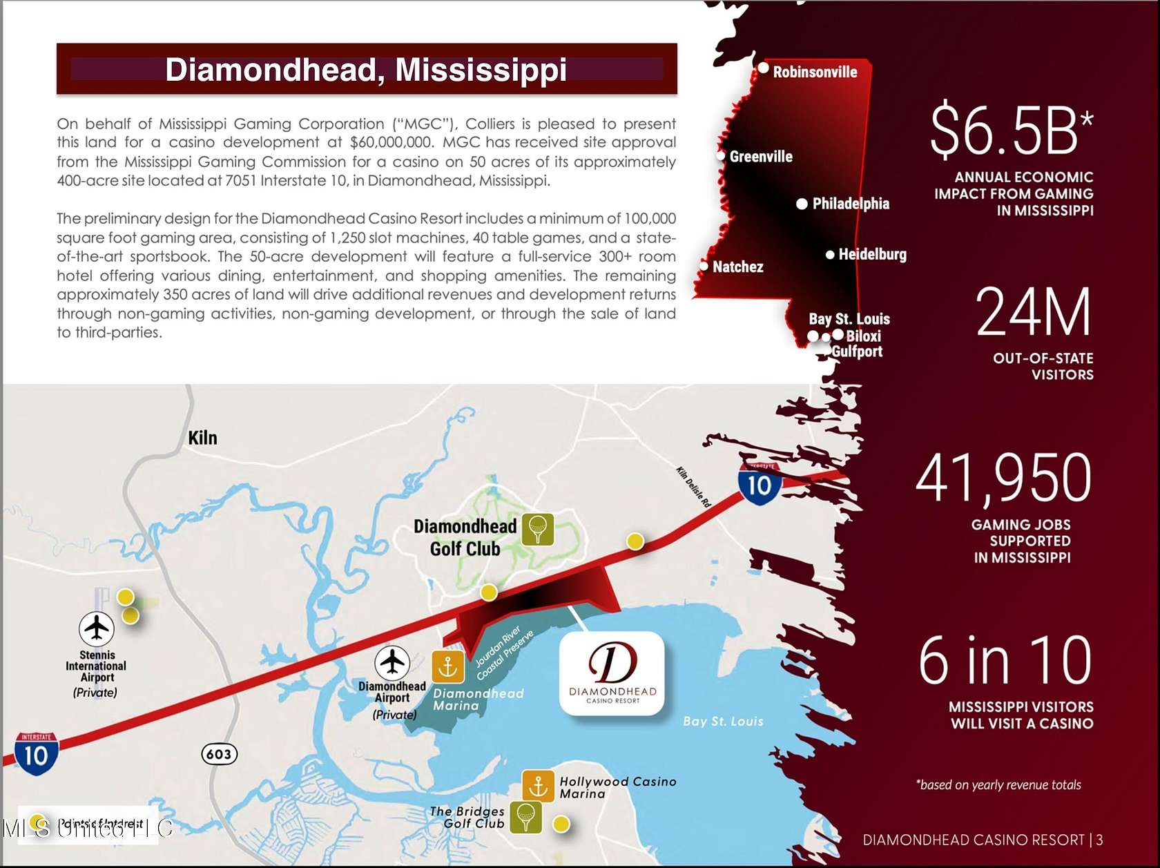 404.5 Acres of Land for Sale in Diamondhead, Mississippi