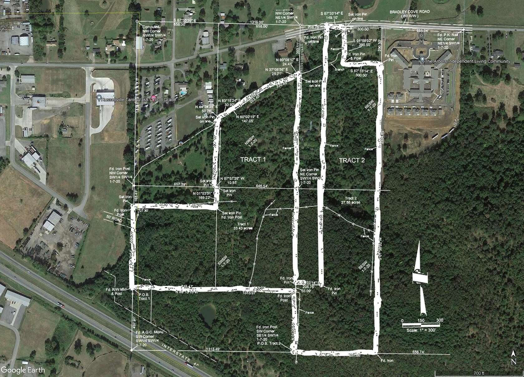 33.43 Acres of Commercial Land for Sale in Russellville, Arkansas