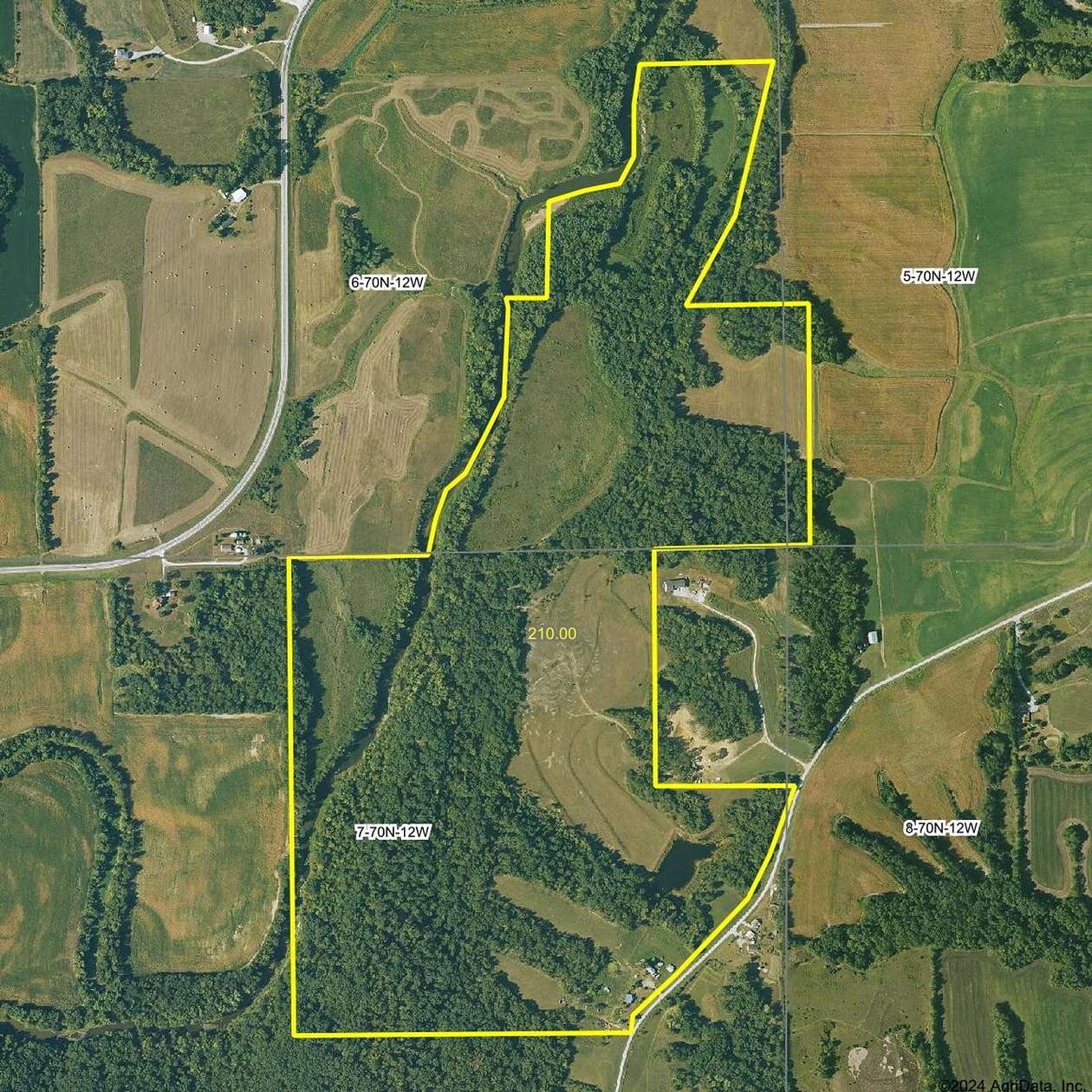 210 Acres of Recreational Land & Farm for Sale in Floris, Iowa