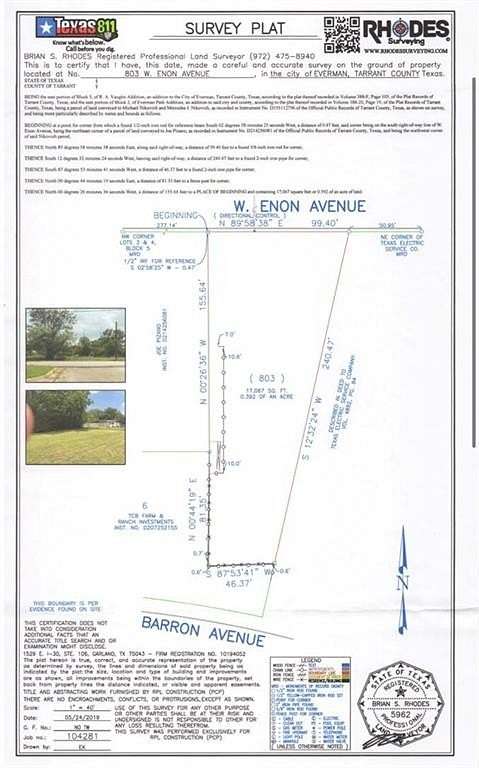 0.379 Acres of Residential Land for Sale in Everman, Texas