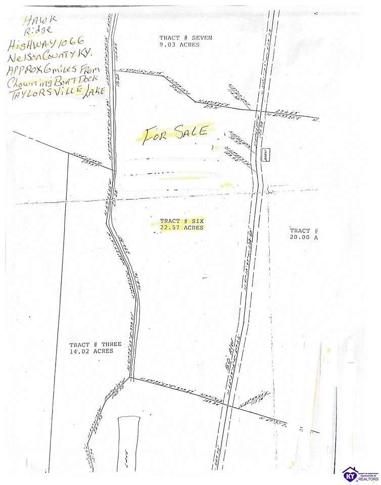 22.57 Acres of Recreational Land for Sale in Bloomfield, Kentucky