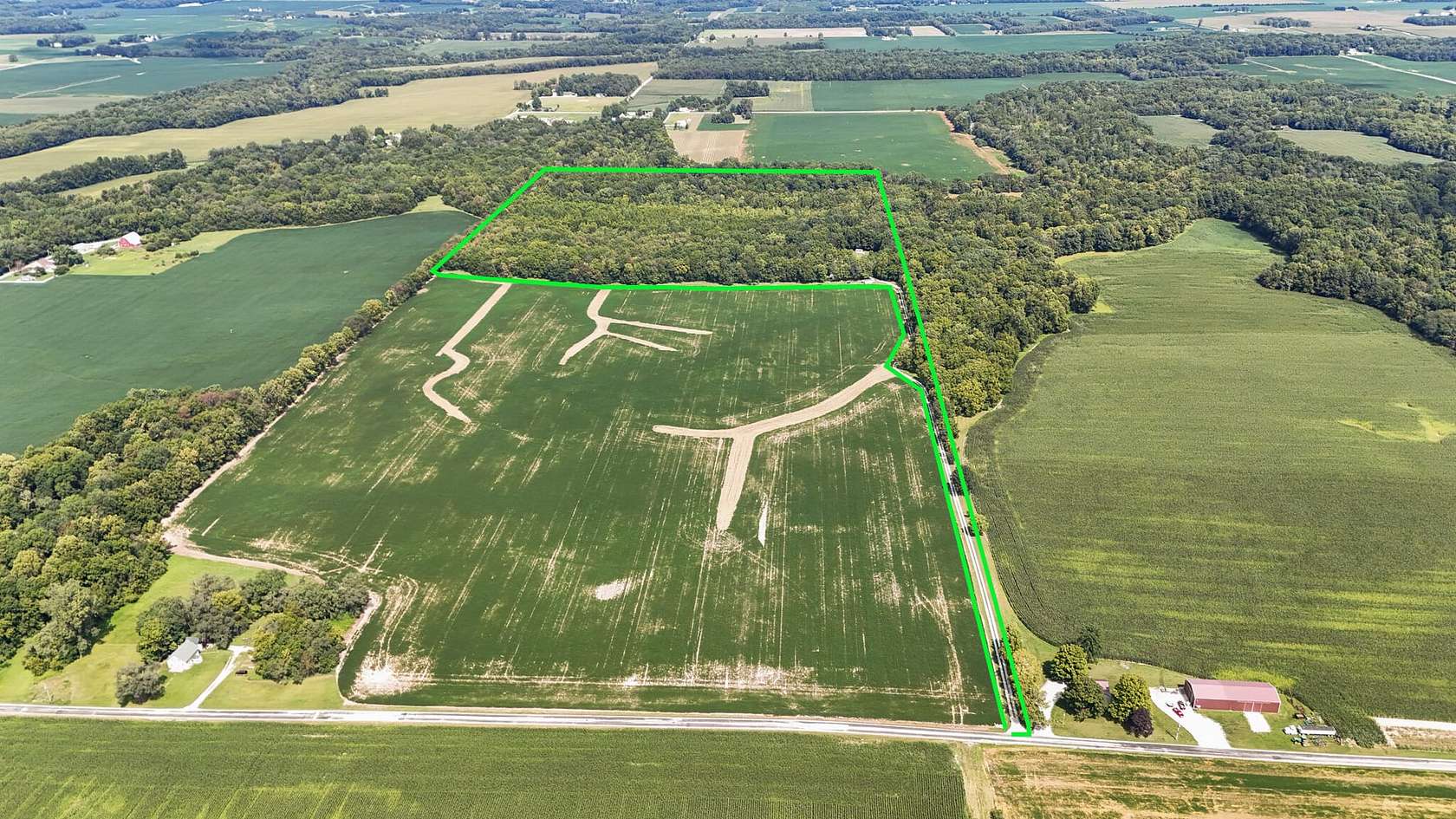 54 Acres of Recreational Land with Home for Sale in Peru, Indiana