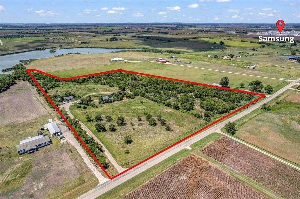 12.75 Acres of Land with Home for Sale in Taylor, Texas