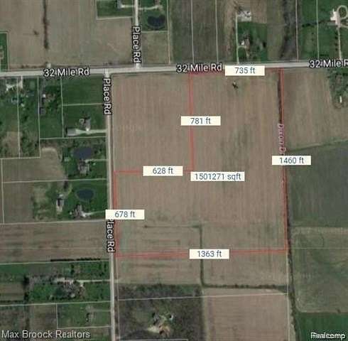 34.94 Acres of Land for Sale in Lenox Township, Michigan