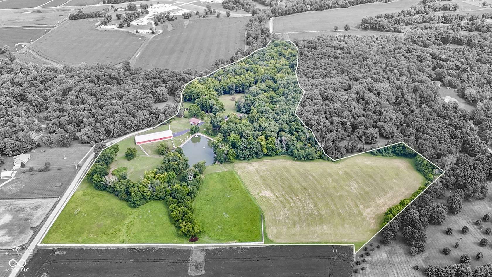 33.9 Acres of Land with Home for Sale in Morgantown, Indiana